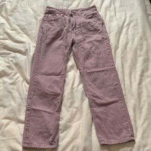 Purple straight leg jeans